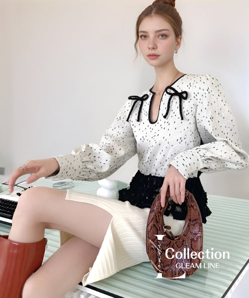 Contrast Peplum Top